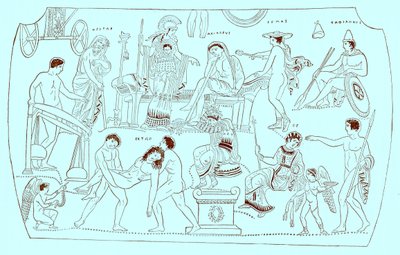 ヘクターの身代金、ビクターデュルイによるギリシャの歴史のイラスト、1890年に発行（デジタル強化画像） 作： American School