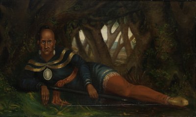 赤いジャケット;セネカインディアンの首長、1830年 作： American School