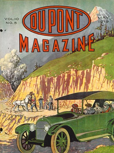道路工事、デュポン誌の表紙、1919年5月 作： American School