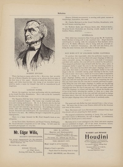 Robert Houdin、広告 作： American School