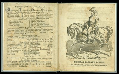 1847年に発行された1848年のラフおよびレディアルマナック（印刷） 作： American School