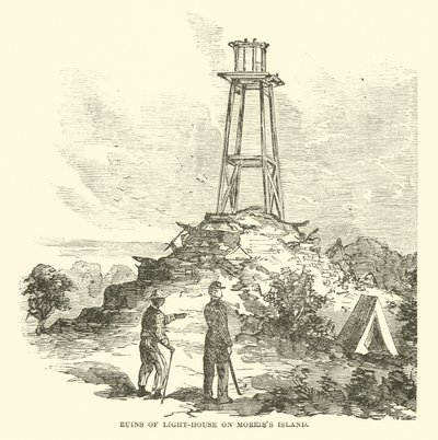1863年7月、モリス島の灯台の遺跡 作： American School