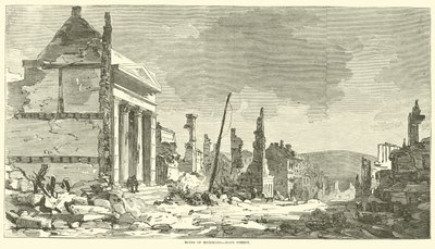 リッチモンド遺跡、メインストリート、1865年4月 作： American School