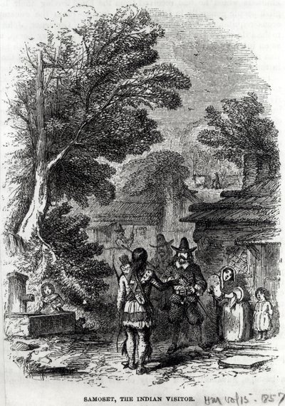 1857年「ハーパーズマンスリー」のインディアンビジターサモセット 作： American School