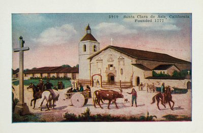 カリフォルニア州サンタ クララ デ アシス、1777 年創業 (カラー リソ) 作： American School