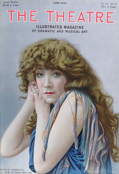 サルドゥーの戯曲、ソーサレスの役を演じるサラベルナールは、1906年6月に劇場誌のイラストをカバー 作： American School