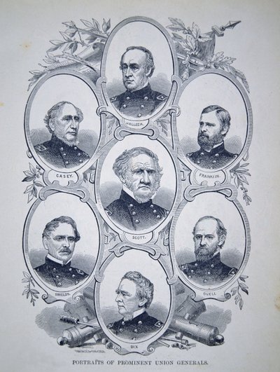 アメリカ南北戦争で活躍した7人の著名な将軍たち（彫刻 作： American School