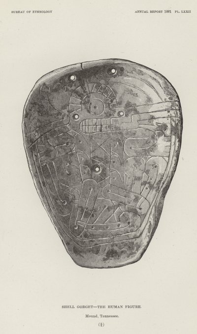Shell Gorget-人間の姿 作： American School