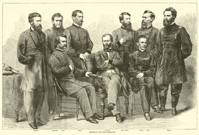 シャーマンと彼の将軍、1864年11月 作： American School