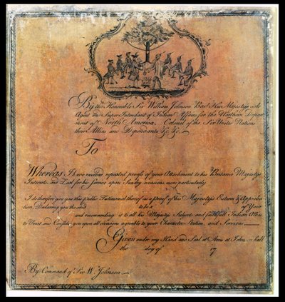 ウィリアムジョンソンズ卿（1715-74）Indian Testimonial、c.1770（192704も参照） 作： American School