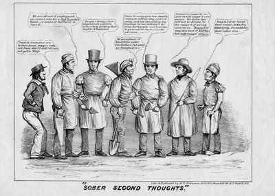 1839年にニューヨーク州HRロビンソンが発行した地味な第二の考え 作： American School