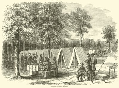 1864年9月、大統領に投票する兵士 作： American School