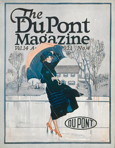 何か新しいスポーツウェア、デュポン誌の表紙、1921年4月 作： American School