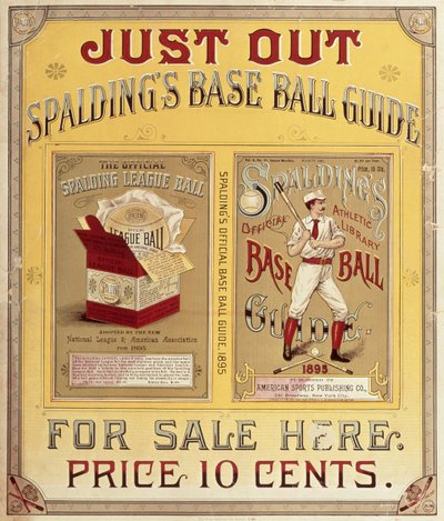スポルディングス野球ガイド、1895 作： American School