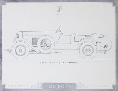 スピードスター-ルマンモデル、デュポンモーターカー、1921年 作： American School