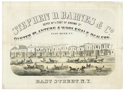 Stephen D. Barnes＆Co. Oyster Planters＆Wholesale Dealers、depot no。ブルームストリート4フィート 作： American School