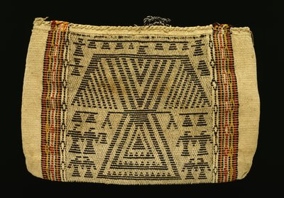 収納袋、ポタワトミ、1890年頃（綿の糸と羊毛）（340992も参照） 作： American School