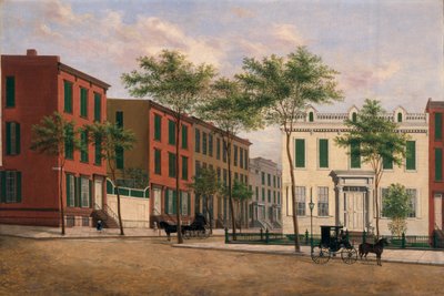 ブルックリンの通り、1880-90 作： American School