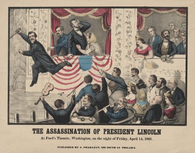 4月14日（金）夜、ワシントンのフォード劇場で行われたリンカーン大統領の暗殺事件 作： American School