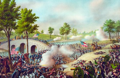 アンティータムの戦い、1862 作： American School