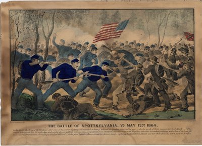 1864年5月12日、バージニア州スポッツシルバニアの戦い、パブ。 Currier＆Ives、1864年頃 作： American School