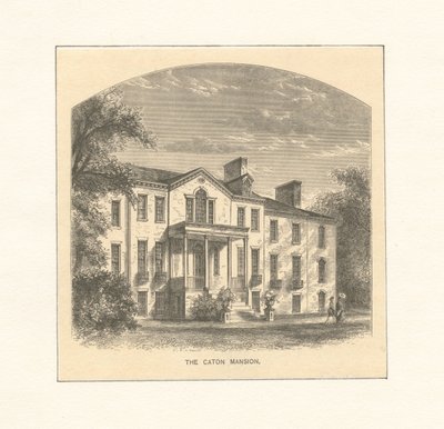 1870年頃のカトン邸（彫刻 作： American School