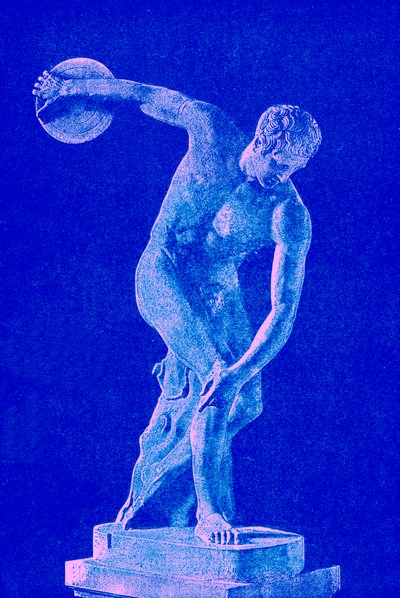 ビクターデュルイによるギリシャの歴史のイラストであるDiskobolosは、1890年に発行されました（デジタル拡張画像） 作： American School