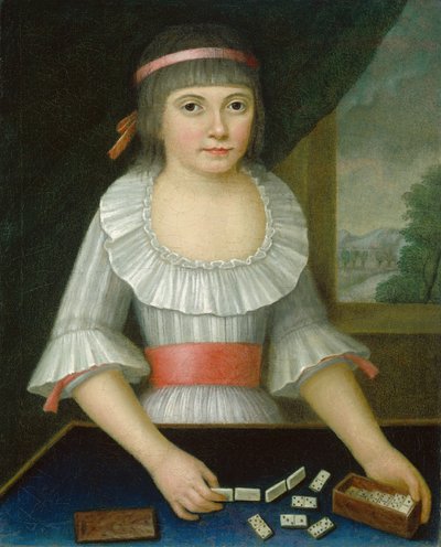 ドミノ少女、1790年頃 作： American School