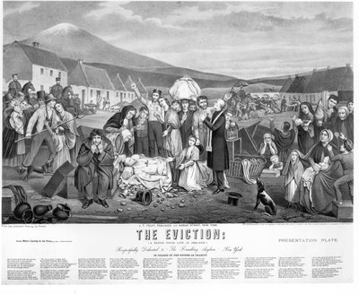 立ち退き：アイルランドの生活の一場面、パブ。 1871年のJTフォーリー 作： American School
