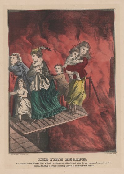 ファイアエスケープ、1871 作： American School