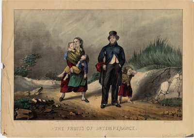 禁欲の果実、パブ。 Currier＆Ives、1870 作： American School