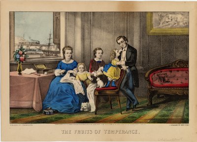 禁酒のフルーツ、パブ。 Currier＆Ives、1870 作： American School