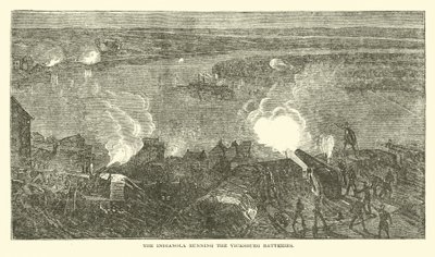 1863年2月、ヴィックスバーグ電池を実行しているインディアノーラ 作： American School