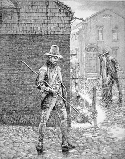 1693年のニューヨークの警察官（エングレービング 作： American School