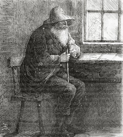 1872年3月23日、Appletons Journalからの長編 『フィーチャーストーリー』 『アウトキャストのコミュニティ』のイラスト 作： American School