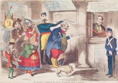 共和国の悔い改め（？）敵、1869年、サムおじさんに恩赦を申請 作： American School