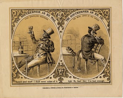 当時の南部人、現在の南部人、ボストン、Powers＆Corss刊、1863年 作： American School