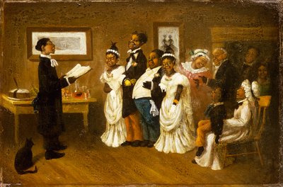 結婚式 1850年頃 油彩・カンヴァス 作： American School