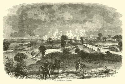 1863年5月、ヴィクスバーグへのアプローチ 作： American School