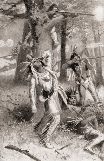 10月5日、テムズ川の戦いでテカムセが死亡。 作： American School
