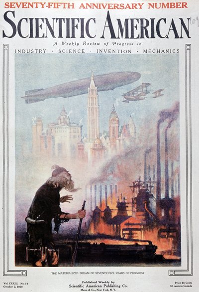 75年の歳月をかけて実現した夢 - 1920年10月2日付「サイエンティフィック・アメリカン」誌にて 作： American School