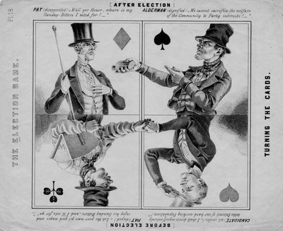 選挙ゲーム：カードを回す、19世紀 作： American School