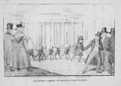 食器棚、または政治両替機、1833 作： American School