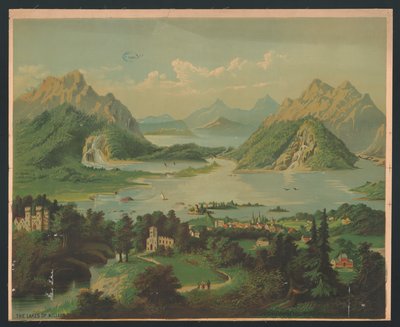 キラーニーの湖、1878年頃（クロモリソ） 作： American School