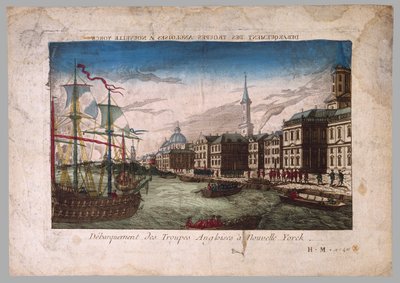 1776年にニューヨークにイギリス軍が上陸 作： American School