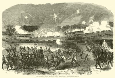 1863年5月、追跡をチェックする第11軍団、ベリーズ軍団のスタンピード 作： American School