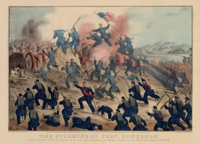 フォートドネルソンの襲撃、パブ。 Currier＆Ives、1862 作： American School