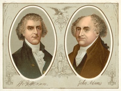 トーマス・ジェファーソン、ジョン・アダムス（クロモリト 作： American School