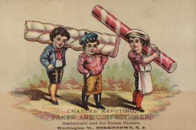 菓子を運ぶ3人の男の子 作： American School