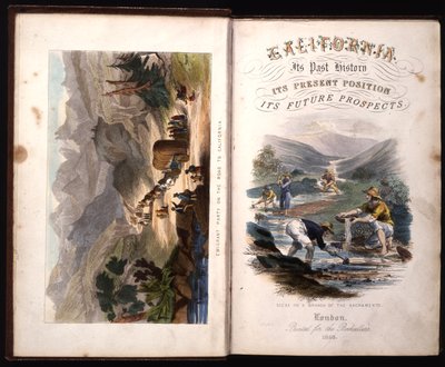 カリフォルニアのタイトルページ、その過去の歴史、現在の位置、GAフレミングによるその将来の展望、1850 作： American School